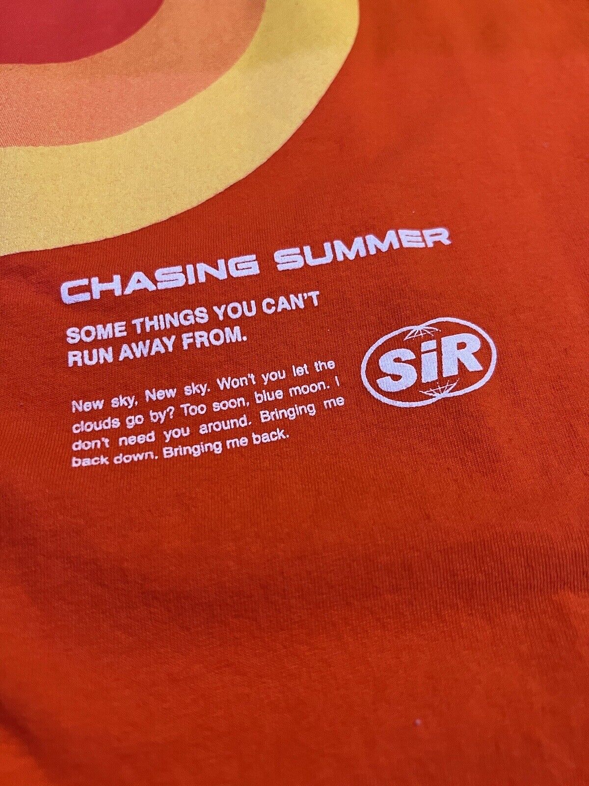SIR TDE Shirt Mens Orange Short Sleeve Chasing Summer SZA Hip Hop RnB Kdot RARE - thriftgoblin