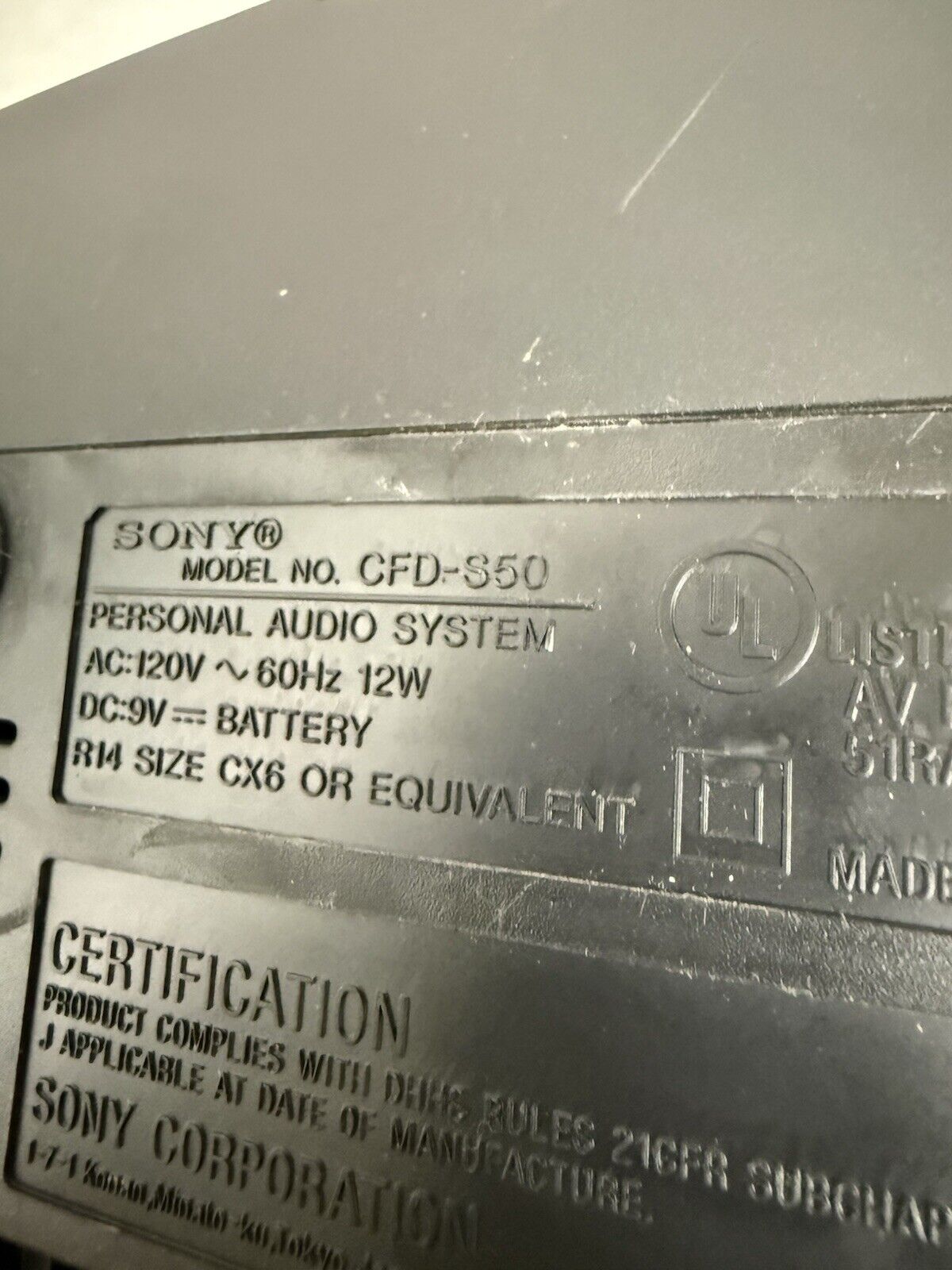 Sony CFD - S50 Personal Audio System With CD/Cassette Player & AM/FM Radio Tested - thriftgoblin