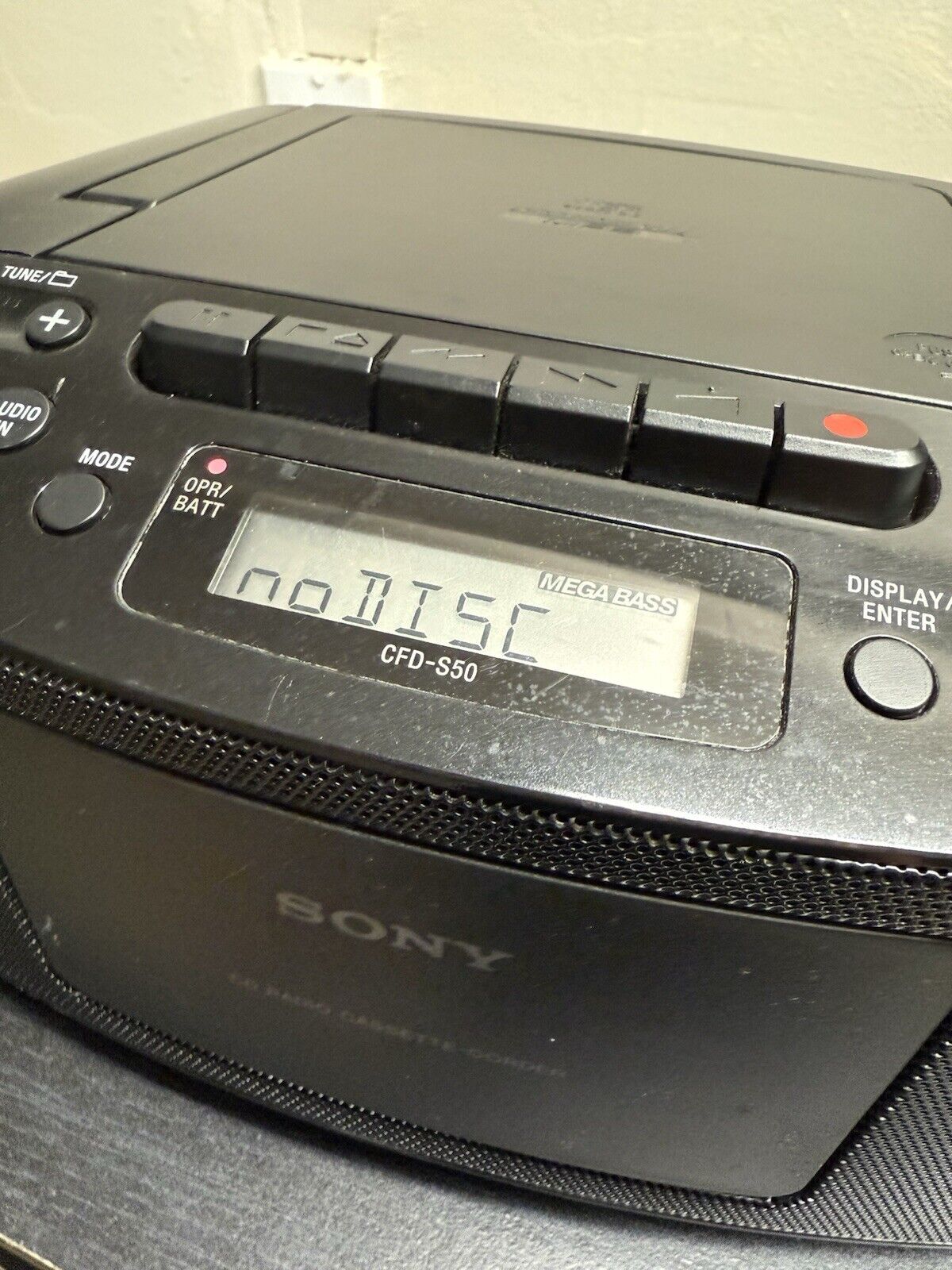 Sony CFD - S50 Personal Audio System With CD/Cassette Player & AM/FM Radio Tested - thriftgoblin