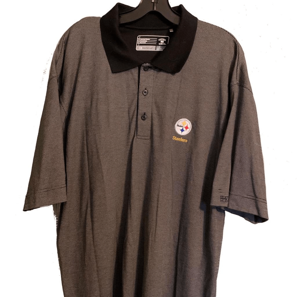 Steeler’s Mens Polo Short Sleeve Striped - thriftgoblin