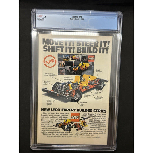 Tarzan 21 Marvel Comics 2/1979 CGC 7.5 – Mark Jewelers Insert – White Pages - thriftgoblin