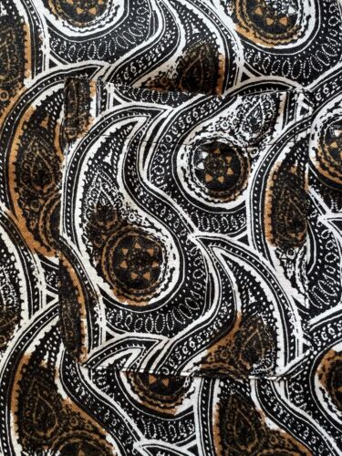Tasso Elba Island Silk Blend Shirt Mens XL Paisley NWT Brown White Short Sleeve - thriftgoblin