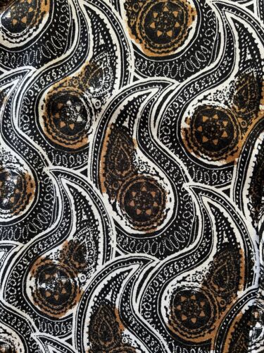 Tasso Elba Island Silk Blend Shirt Mens XL Paisley NWT Brown White Short Sleeve - thriftgoblin
