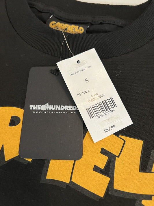 The Hundreds Garfield Mens Black Short Sleeve Chase Pullover T-Shirt Size S - thriftgoblin