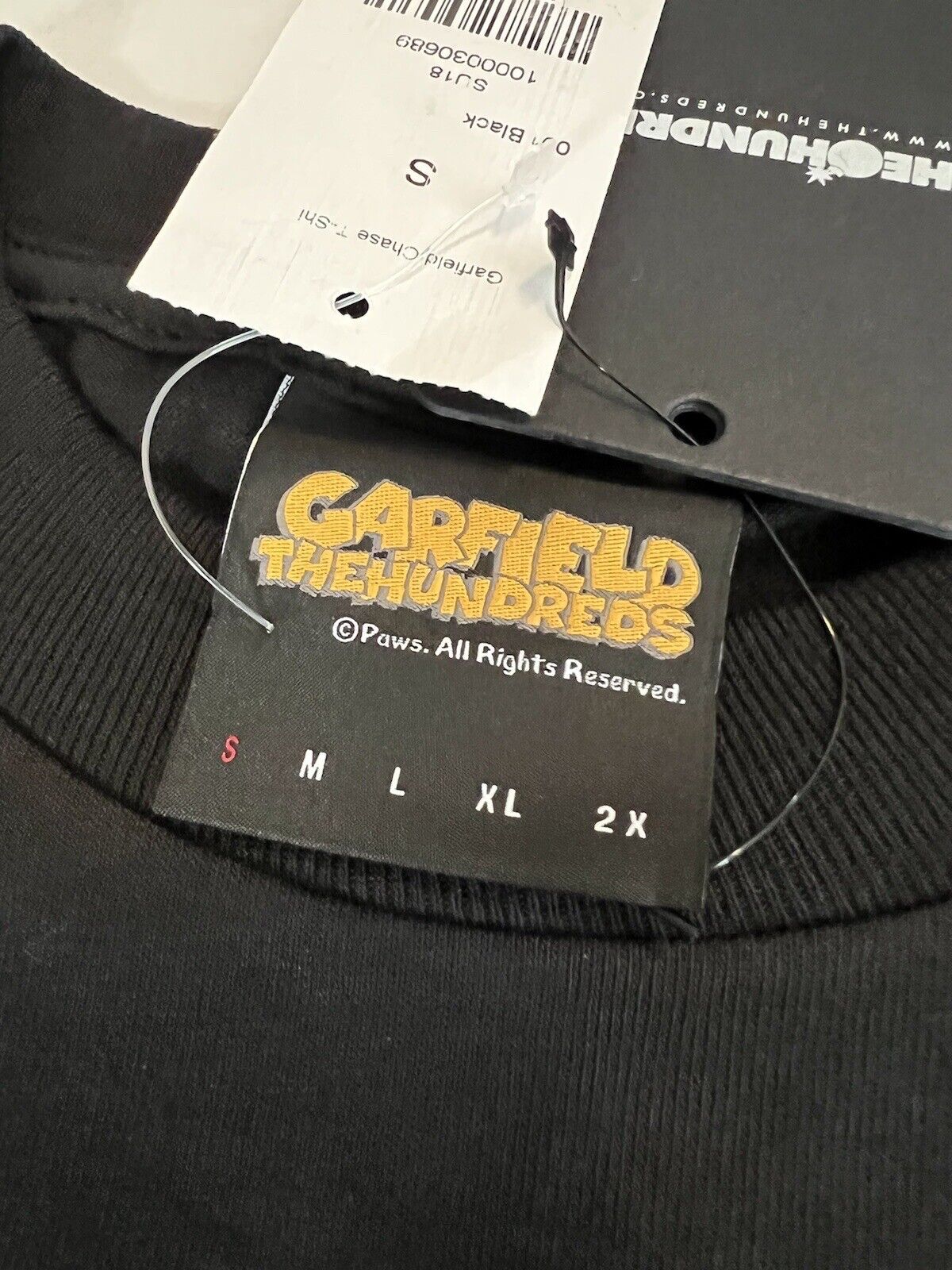 The Hundreds Garfield Mens Black Short Sleeve Chase Pullover T-Shirt Size S - thriftgoblin