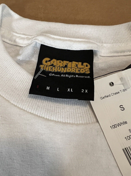 The Hundreds Garfield Mens White Short Sleeve Chase Pullover T-Shirt Size S - thriftgoblin