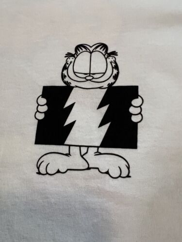 The Hundreds Garfield Mens White Short Sleeve Chase Pullover T-Shirt Size S Black Logo - thriftgoblin