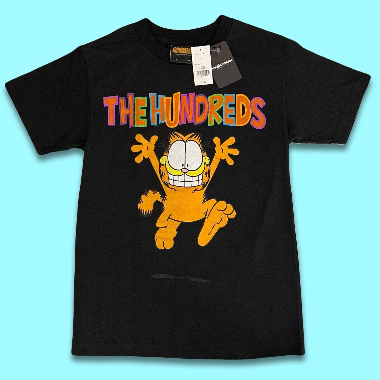 The Hundreds Mens Black Garfield Run Short Sleeve Pullover T-Shirt Size S SJ18 - thriftgoblin