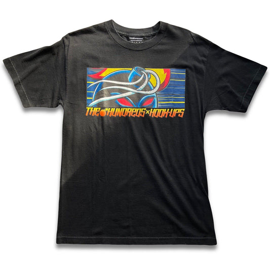 The Hundreds x Hook - Ups Adam Bomb Red Eyes T-Shirt Black Size Medium 2013 - thriftgoblin