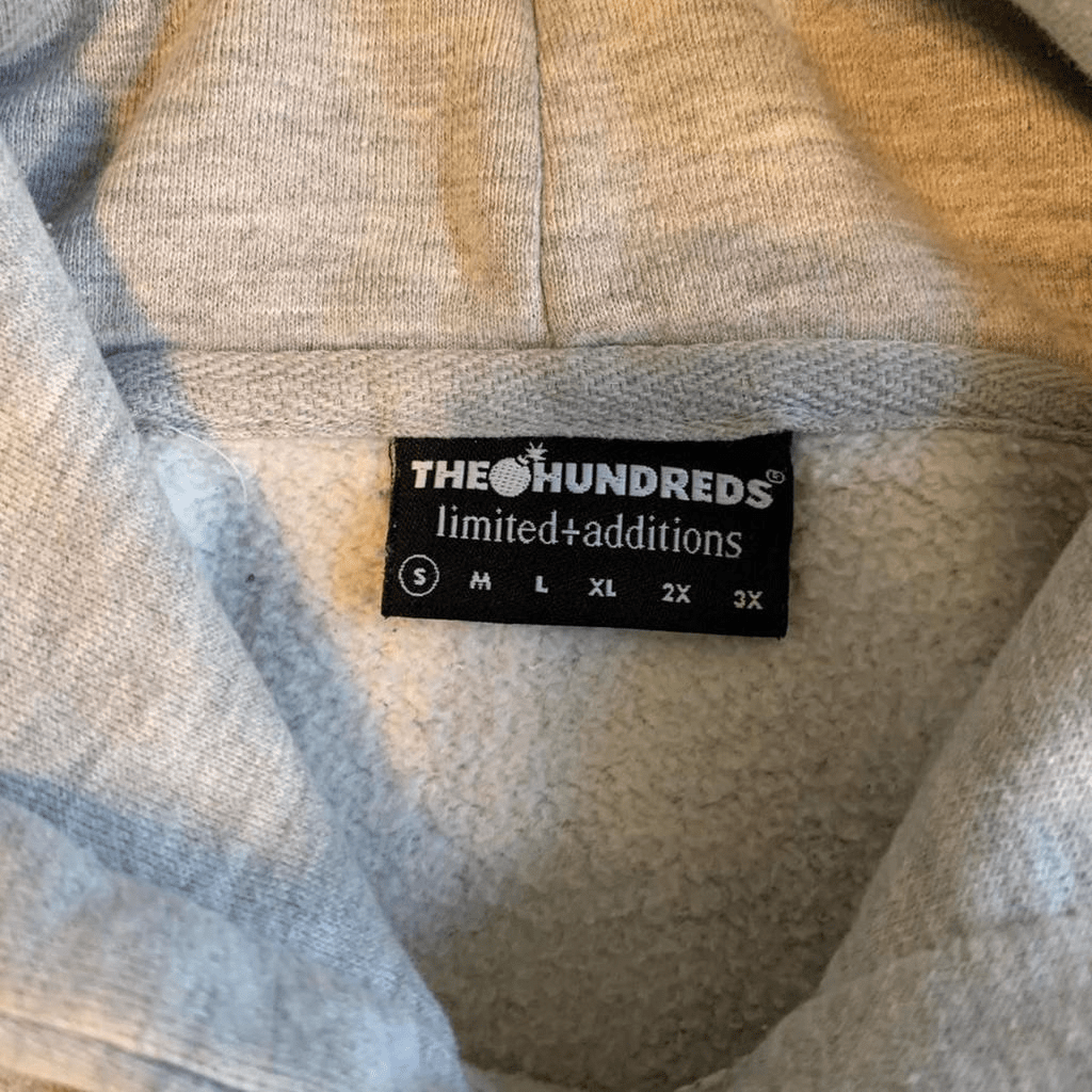 The Hundreds X Hook Ups Hoodie Pullover Adam Bomb Grey Sweater - thriftgoblin