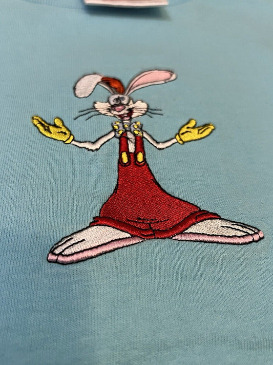 The Hundreds X Roger Rabbit Shirt Men Small Blue Shirt Disney Embroidered - thriftgoblin