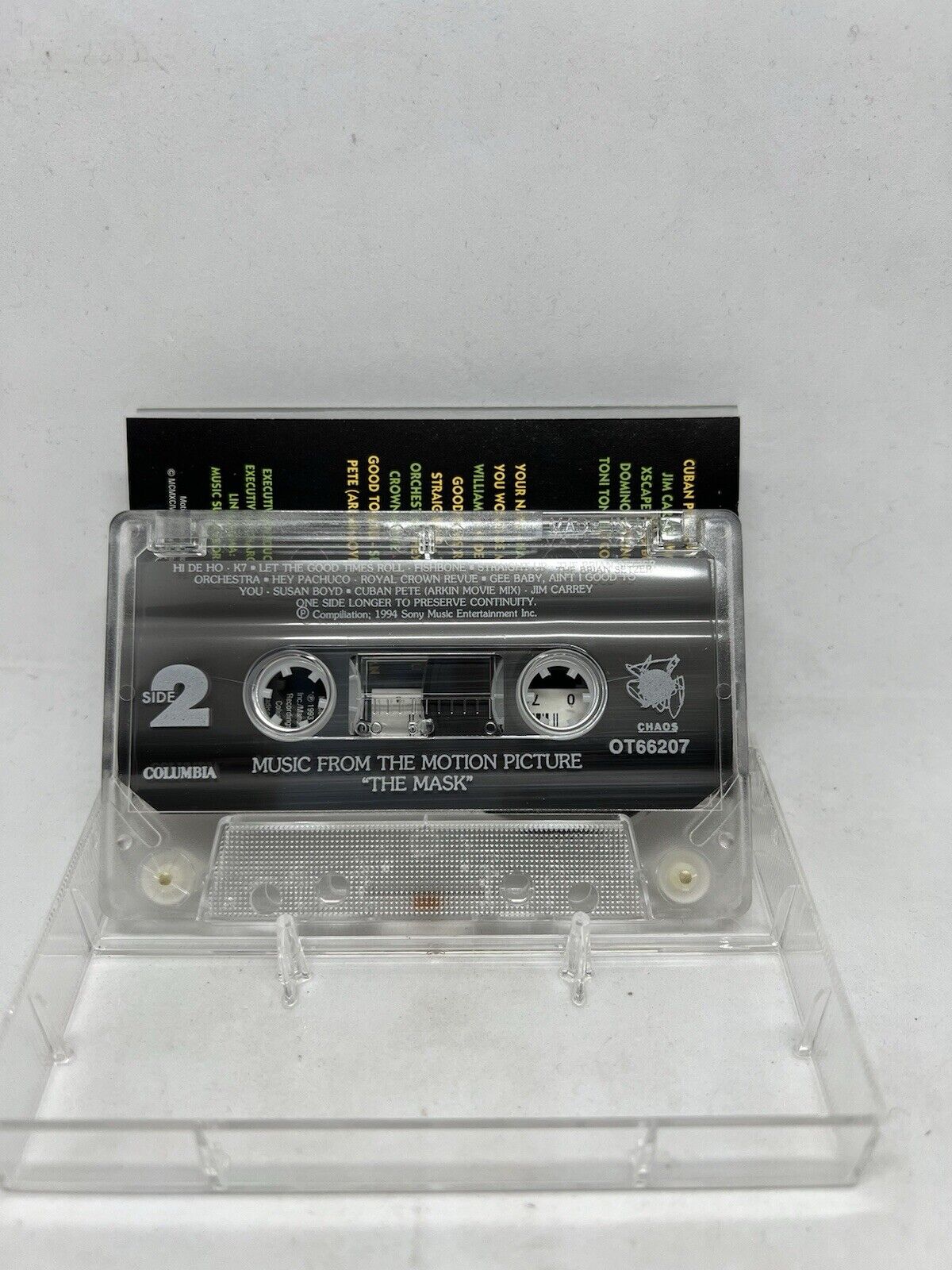 The Mask Motion Picture Soundtrack Chaos/Columbia 1994 Cassette Jim Carry - thriftgoblin