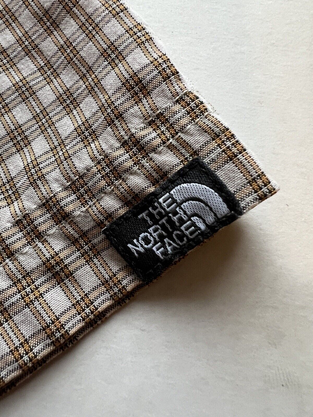 The North Face Shirt Men XLarge Yellow Plaid Outdoors Button Up Trail Hiking - thriftgoblin
