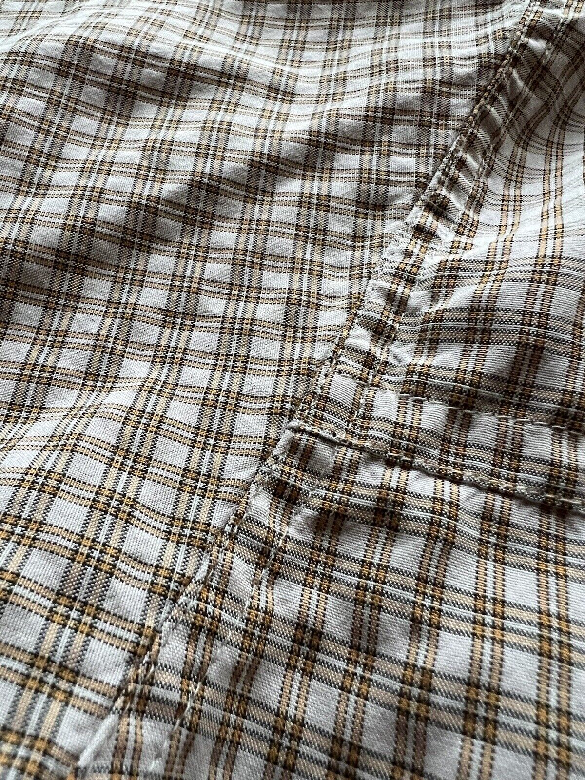 The North Face Shirt Men XLarge Yellow Plaid Outdoors Button Up Trail Hiking - thriftgoblin