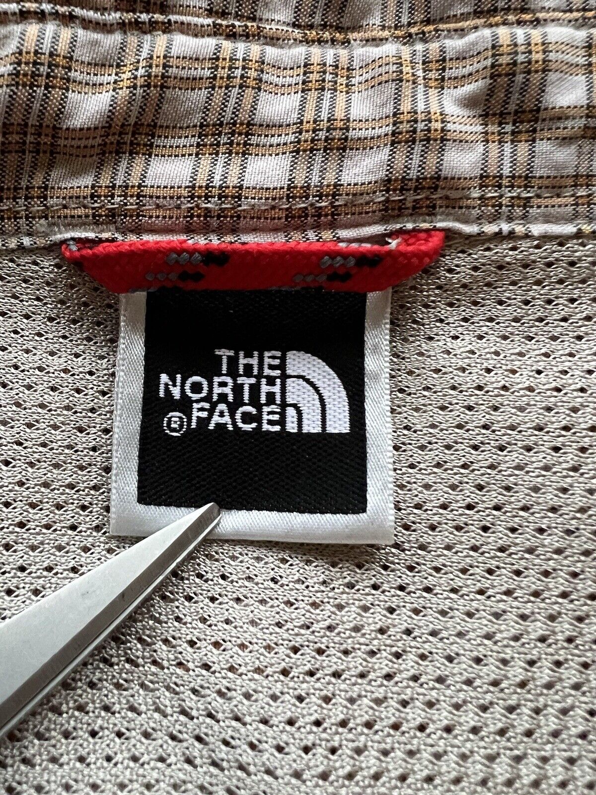 The North Face Shirt Men XLarge Yellow Plaid Outdoors Button Up Trail Hiking - thriftgoblin
