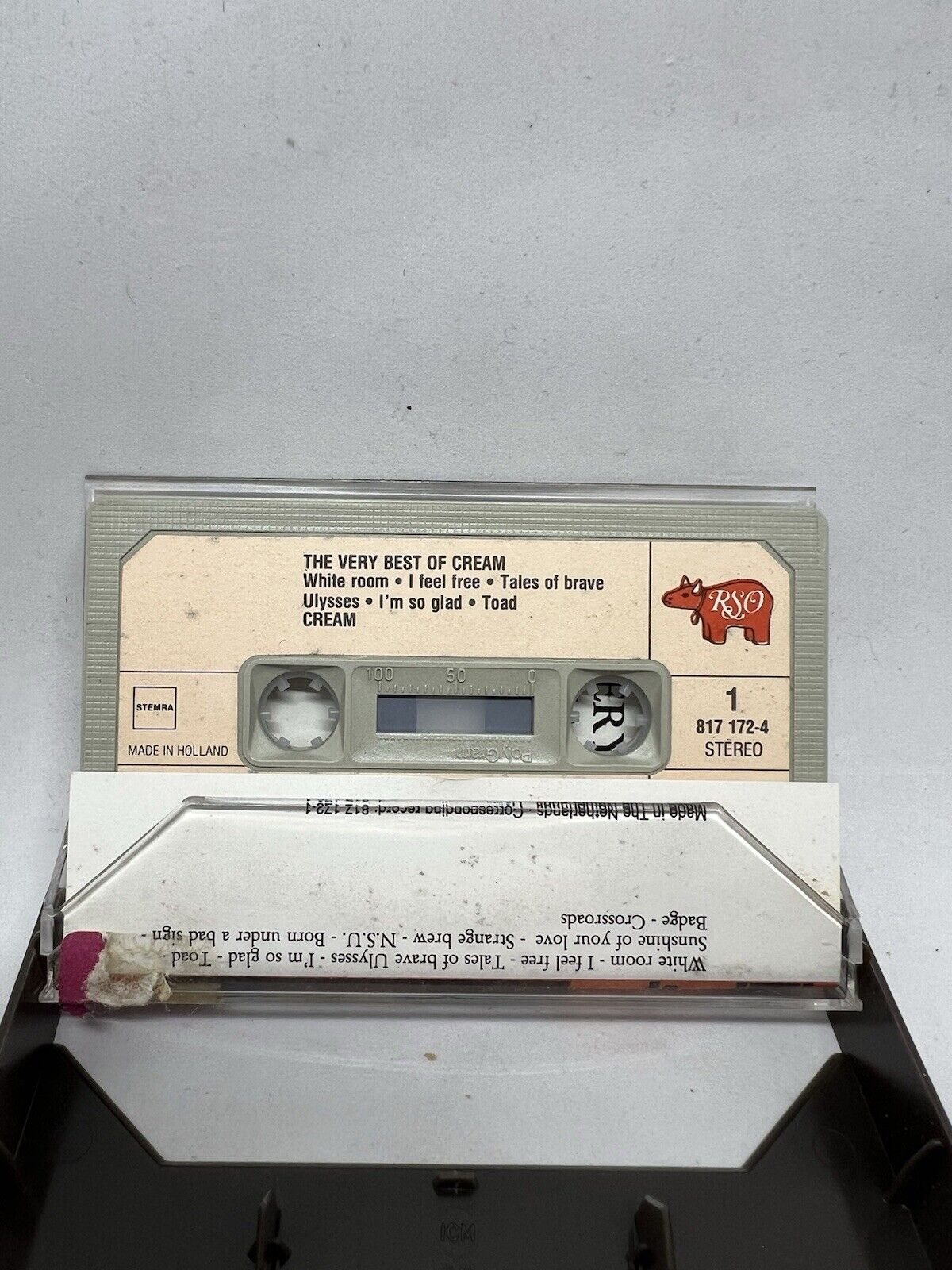 The Very Best Of Cream Cassette Tape RSO Polygram 817 172 - 4 Clapton Crossroads - thriftgoblin