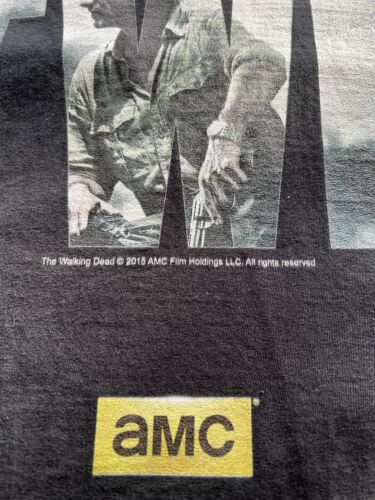 THE WALKING DEAD AMC L TWD Typography Rick 2015 SS Shirt Mens L TV Promo - thriftgoblin