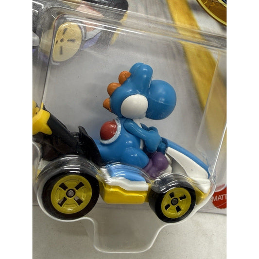 Title:Hot Wheels Mario Kart Light Blue Yoshi Standard Kart Die Cast 2022 Moc - thriftgoblin