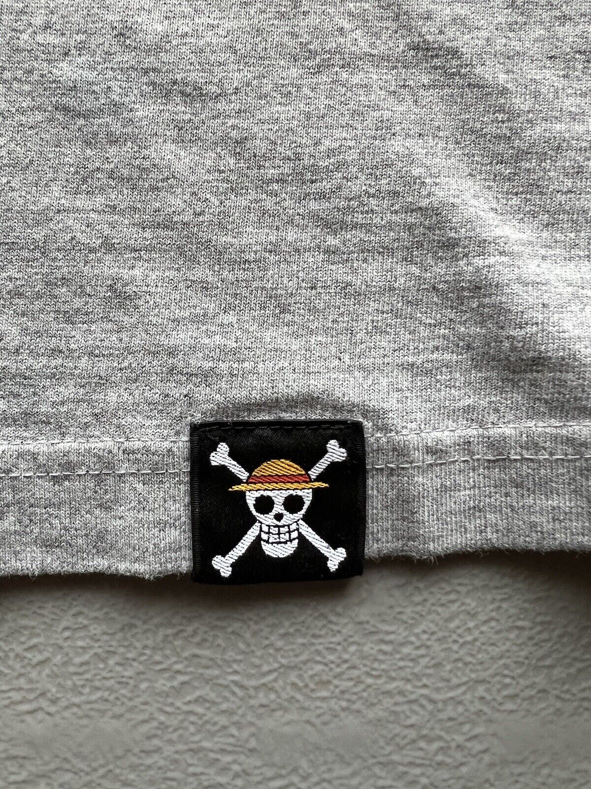 TOKYO ONE PIECE TOWER Luffy Straw Hat Pirates SS Shirt Grey M Anime Rare Japan - thriftgoblin