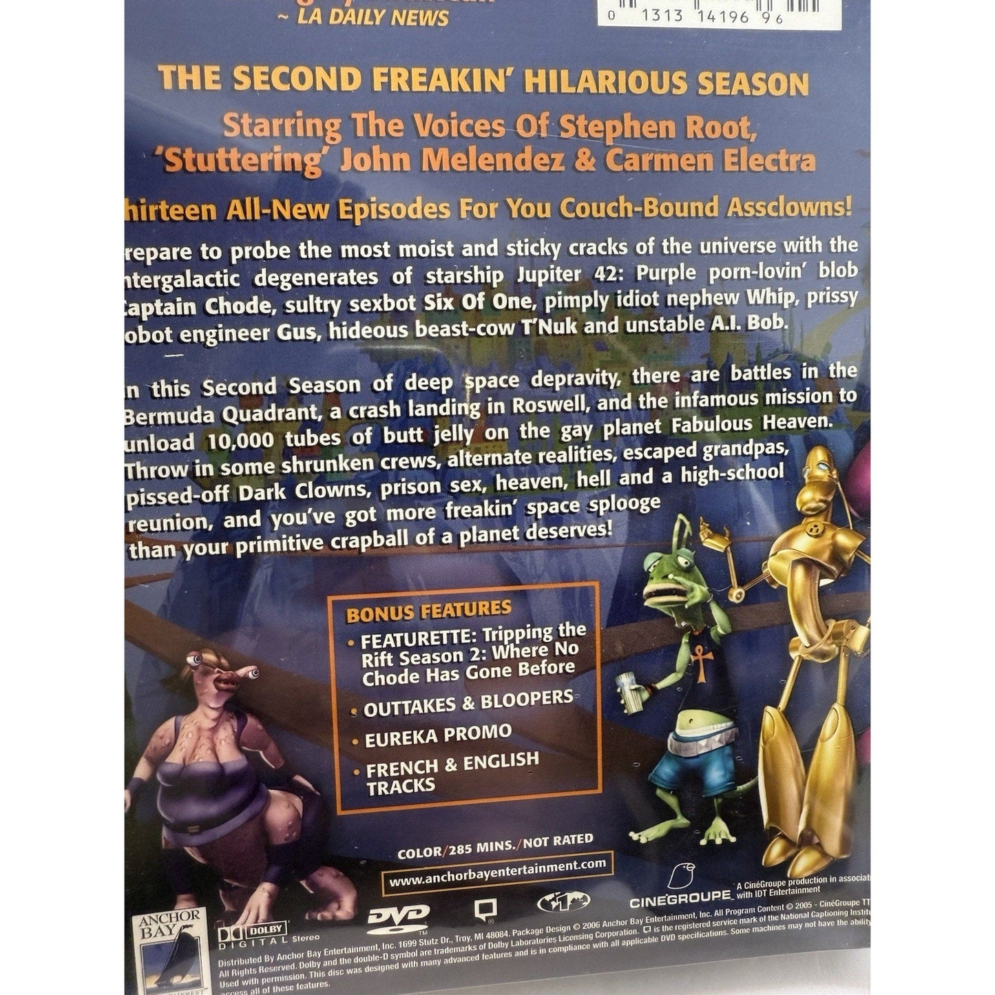 Tripping the Rift Season 2 DVD Unrated Disc Set Anchor Bay Carmen Electra Adult - thriftgoblin