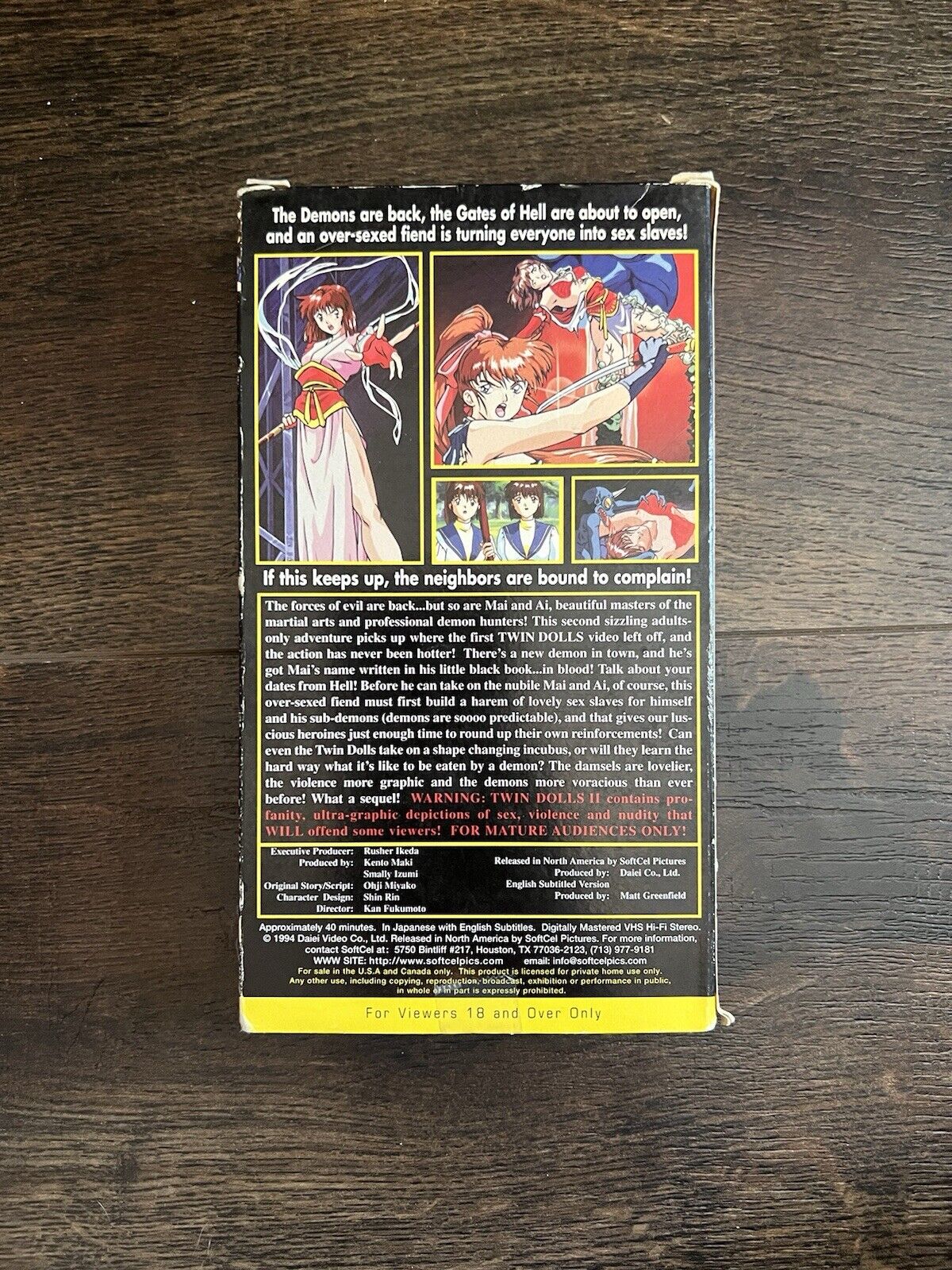 TWIN DOLLS II Return Of Heavenly Beasts (VHS 1994) Video Anime Manga SoftCel - thriftgoblin
