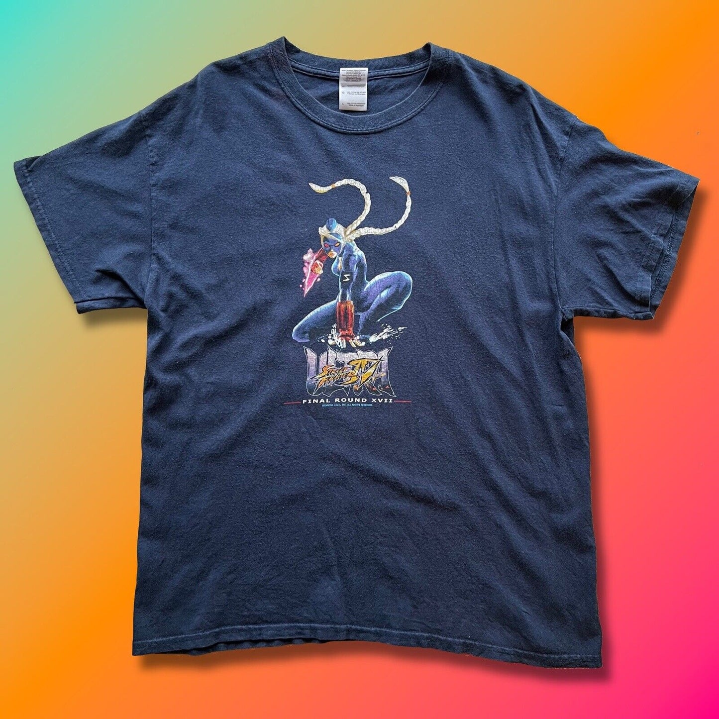 Ultra Street Fighter IV USA Final Round Tournament Shirt Sz Large Capcom Waifu - thriftgoblin