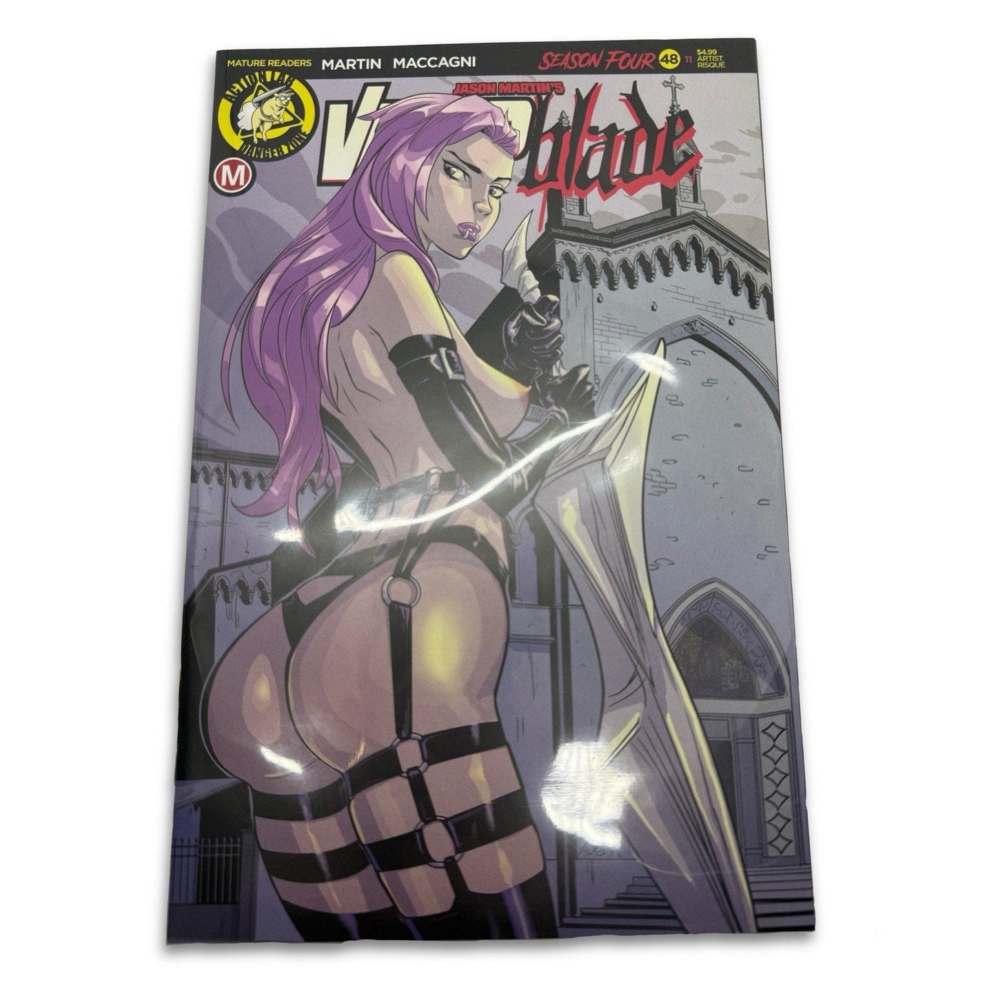 Vampblade Season 4 48 Artist Risqué Variant Cover Danger Zone Mature 2019 Lewd - thriftgoblin