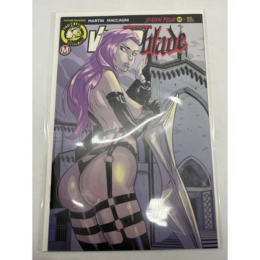 Vampblade Season 4 48 Artist Risqué Variant Cover Danger Zone Mature 2019 Lewd - thriftgoblin
