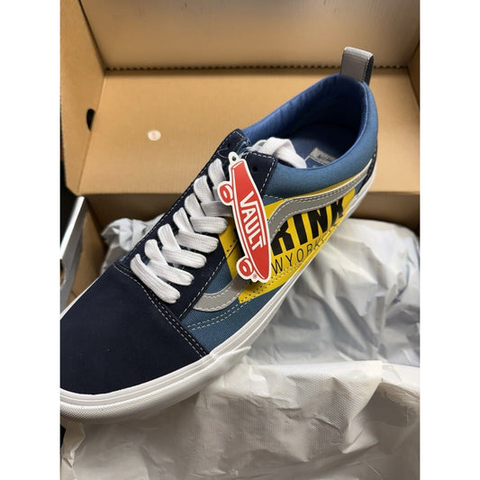 VANS KRINK x Vault Old Skool VLT LX Medium Blue True White 12 Skateboard Shoe - thriftgoblin