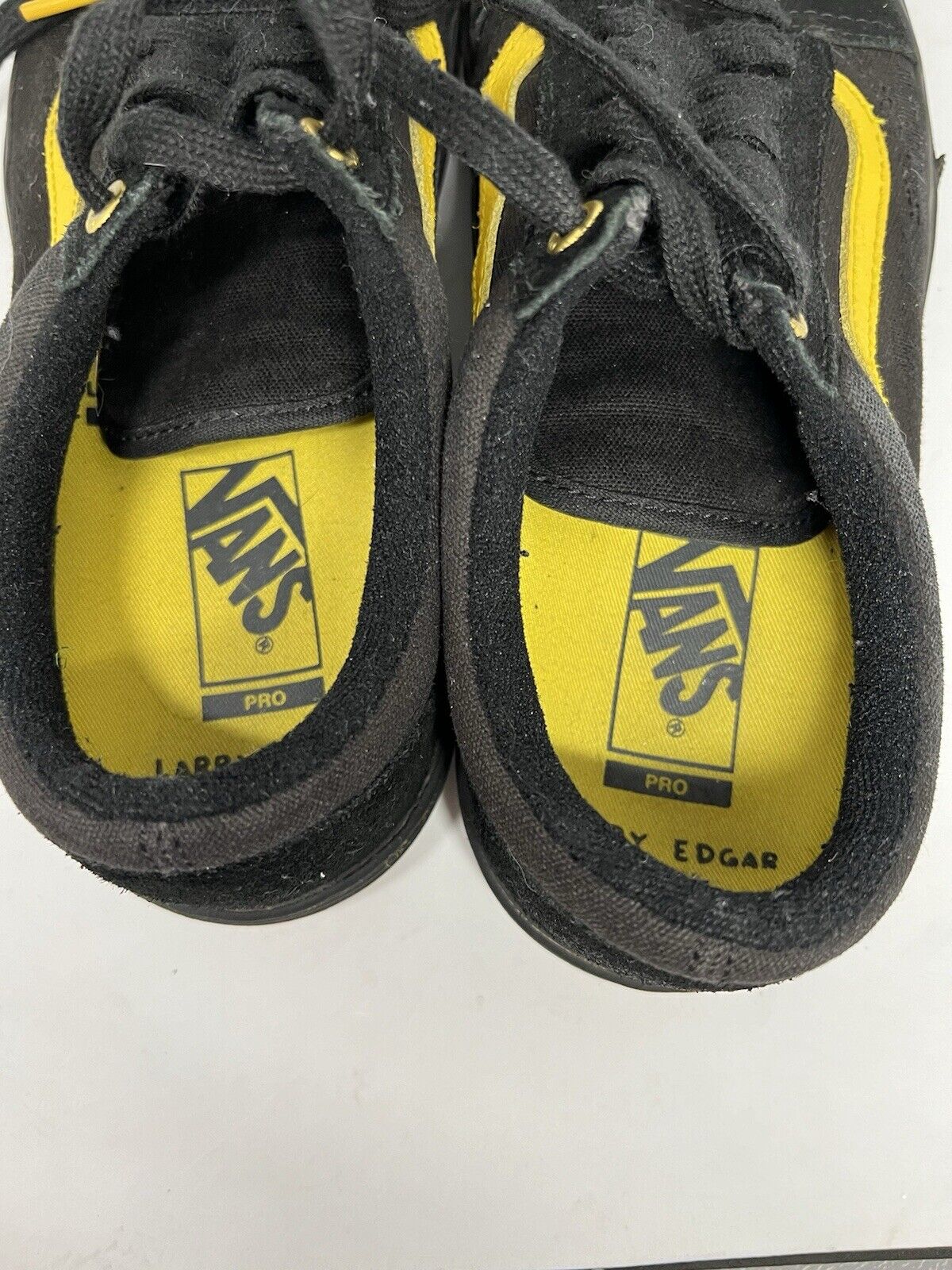 Vans Old Skool Pro BMX Larry Edgar Black & Yellow Shoes Lightning Bolts Mens 8 - thriftgoblin