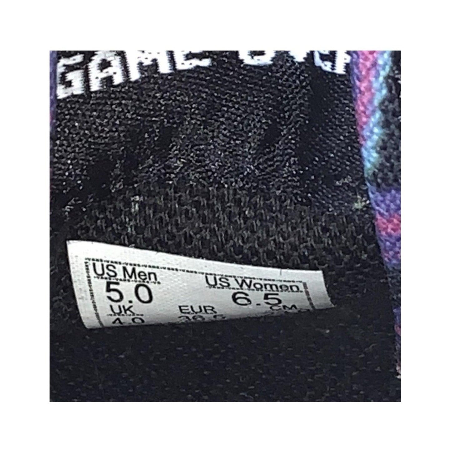 Vans x Nintendo Donkey Kong Authentic Sneakers Black Pixel Print Size 5M/6.5W - thriftgoblin