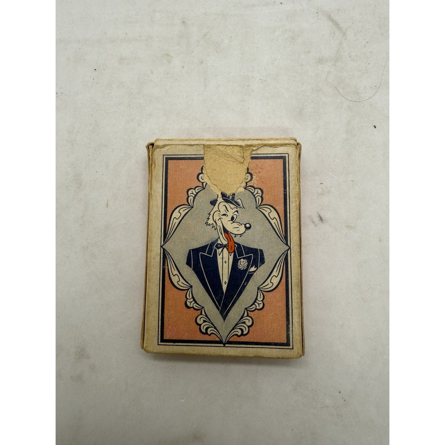 Vintage 1950s Fifty - Two Art Studies Pin - Up Playing Cards with Box Lewd Wolf Back - thriftgoblin