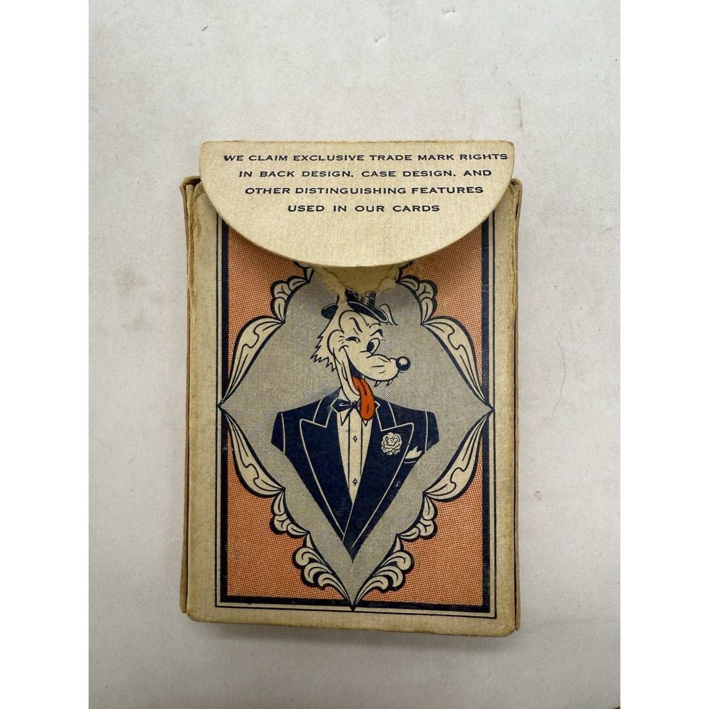 Vintage 1950s Fifty - Two Art Studies Pin - Up Playing Cards with Box Lewd Wolf Back - thriftgoblin