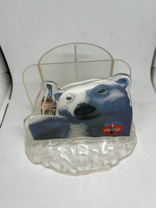 Vintage 1994 Coca - Cola Napkin / Straw Holder Dispenser Clear 90’s Retro - Coke - thriftgoblin
