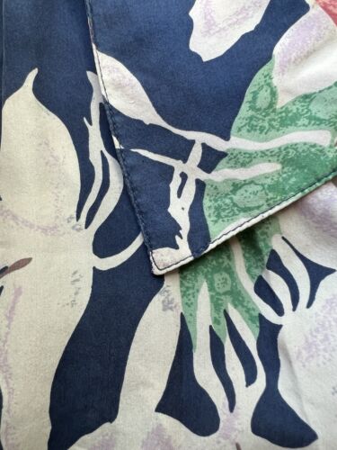 Vintage 80 - 90s Summa Silk Blue Wild Abstract Short Sleeve Shirt Mens Sz XL - thriftgoblin