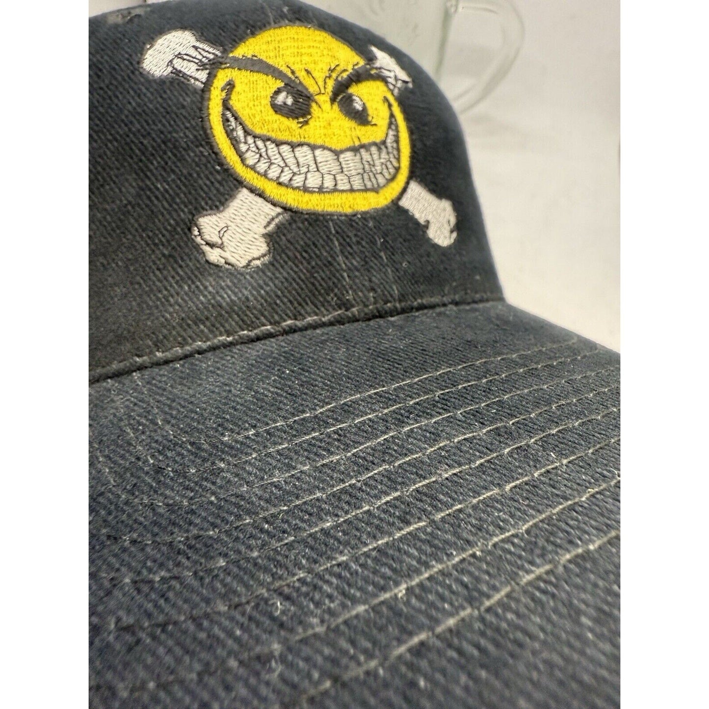 Vintage 90s Chaos Comics Evil Ernie Smiley Have A Psychotic Day Hat Cap Snapback - thriftgoblin
