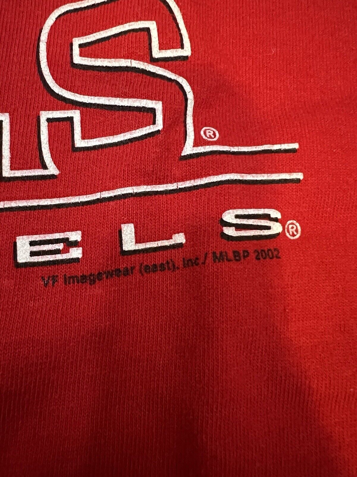 Vintage Anaheim Angels Shirt Mens Embroidered Red Lee Sport MLB Baseball 2002 - thriftgoblin