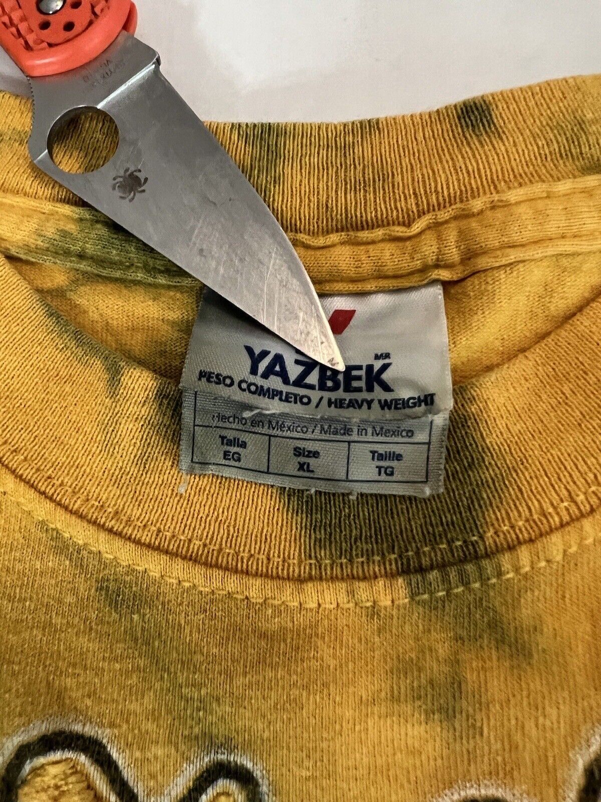 Vintage Bob Marley Tie Dye Crewneck T-shirt Rasta Man Embroidered Rare Yazbek XL - thriftgoblin