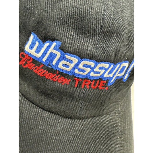 Vintage Budweiser Whassup! Hat Mens Adjustable Strapback Baseball Beer Cap Hat - thriftgoblin