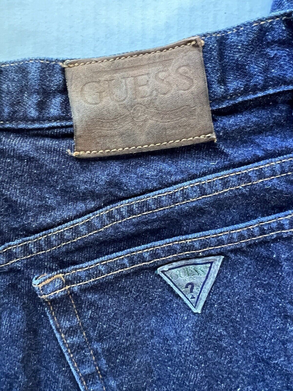 Vintage Guess American Tradition Jeans Mens 31x30 Blue USA Made 10001 - 30 - thriftgoblin
