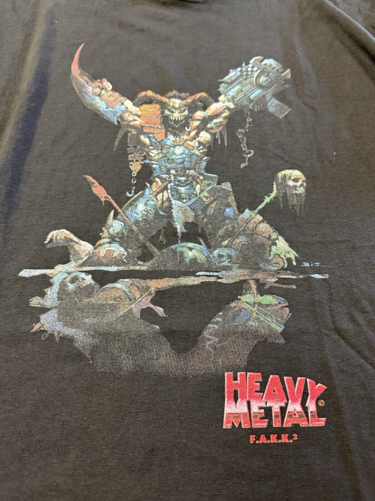 Vintage Heavy Metal FAKK 2 T-Shirt Comic Music Eye - Dye Tag Mens XL Graphic Top - thriftgoblin