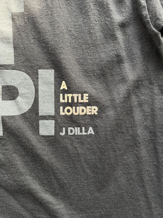 Vintage J Dilla Turn It Up! Stones Throw Ruff Draft Rap RARE Black T Shirt - thriftgoblin