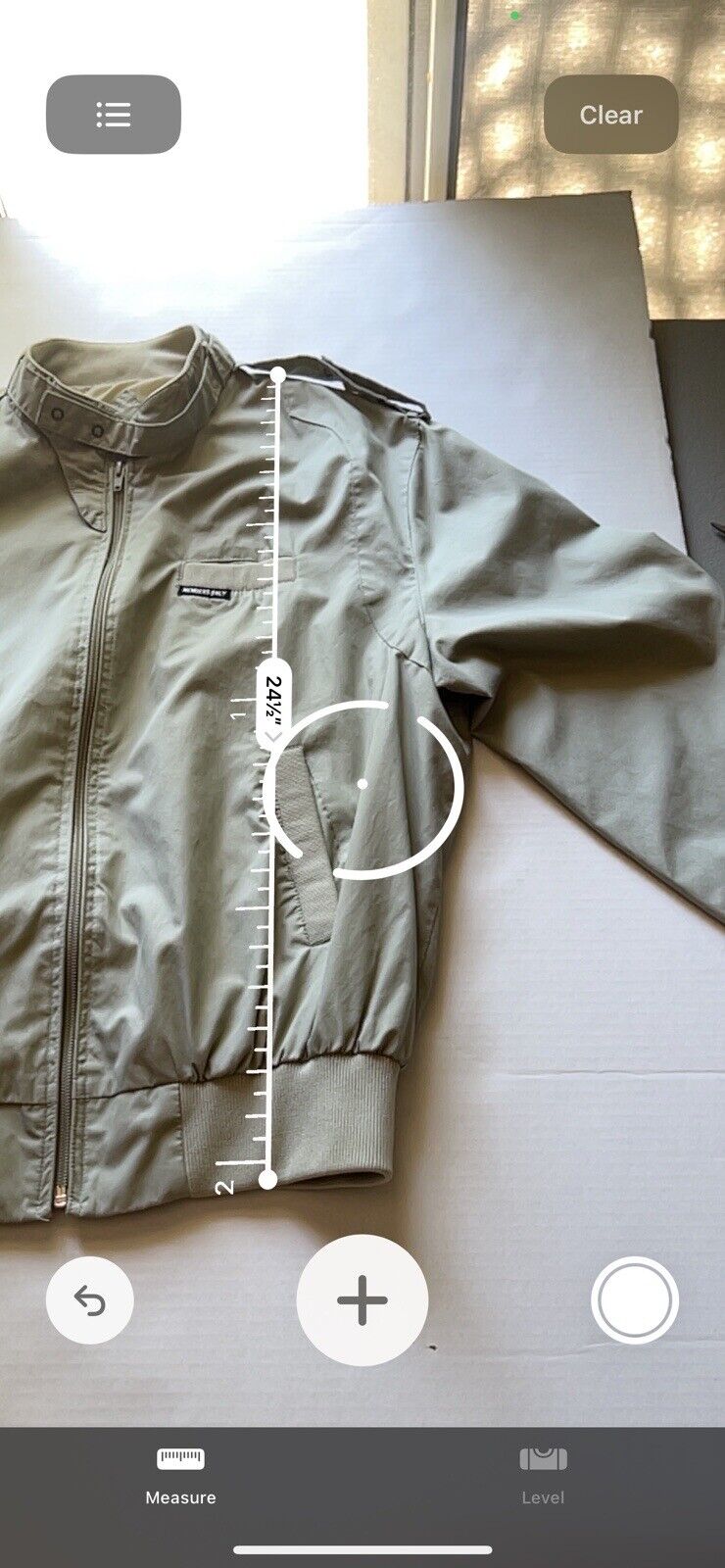 Vintage Members Only Beige Full Zip Polyester Blend Jacket Adult Size XL - thriftgoblin