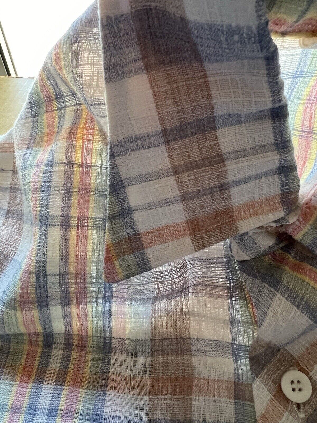 Vintage Meryvn’s Mens Collection Flannel White Thin Polyester Brown Letter 1970 - thriftgoblin