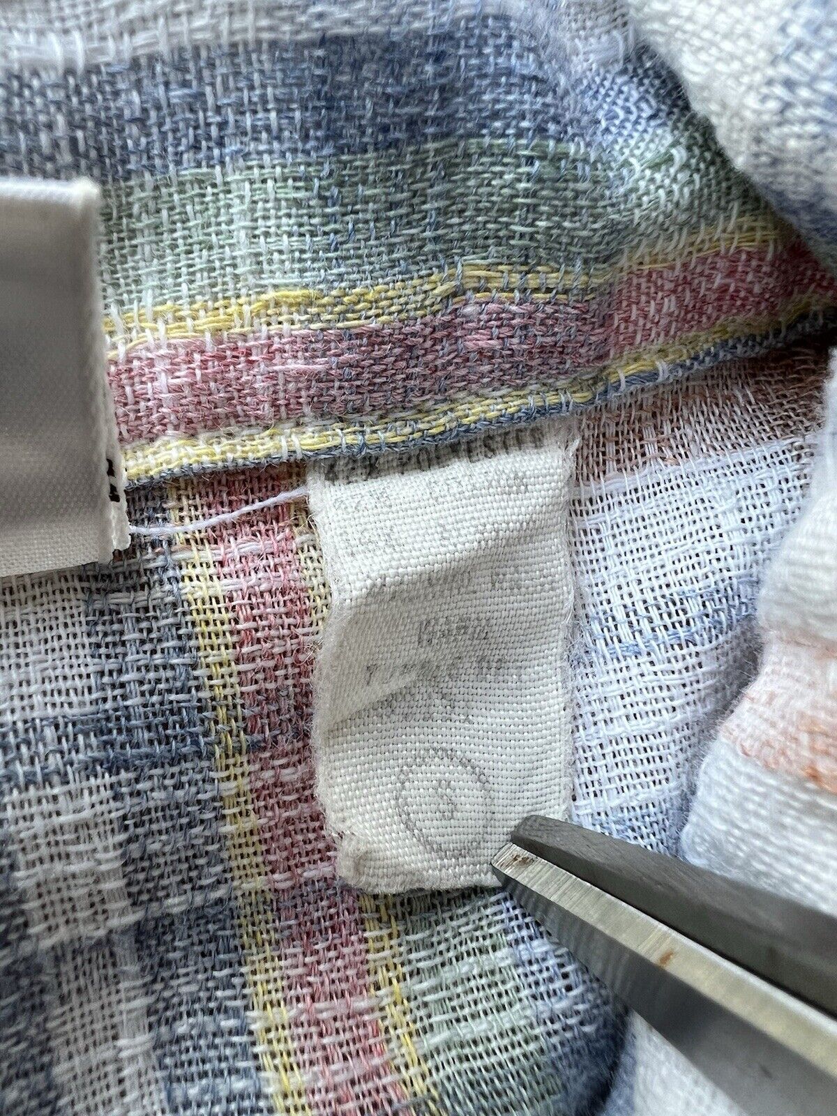 Vintage Meryvn’s Mens Collection Flannel White Thin Polyester Brown Letter 1970 - thriftgoblin