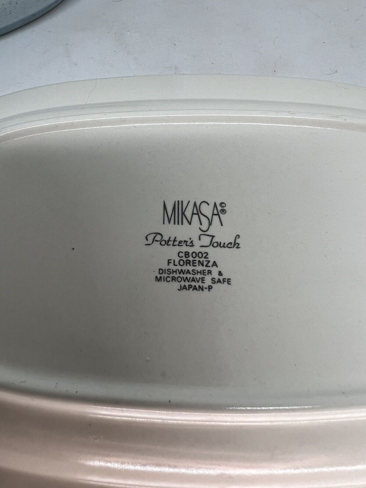 Vintage Mikasa Potters Touch Florenza Gravy Pitcher w/Underplate Blue Speckle - thriftgoblin