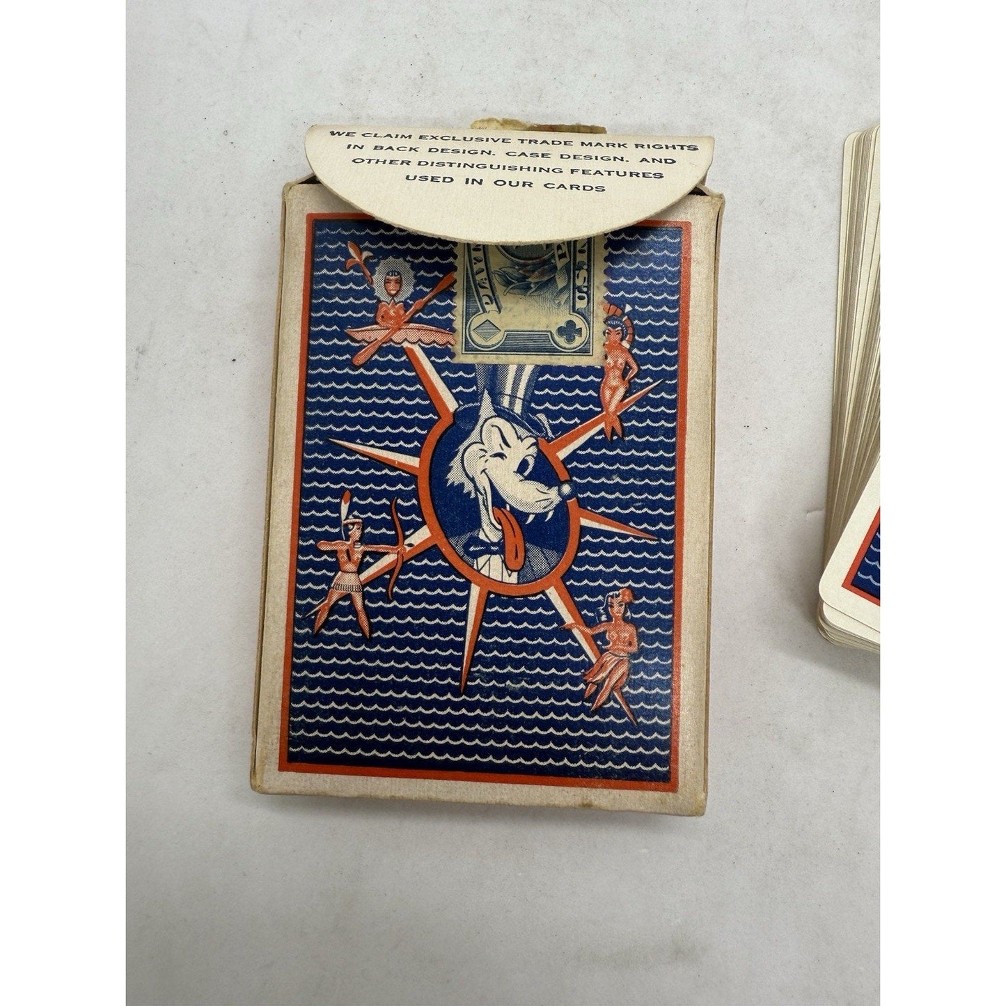 Vintage Models of All Nations Playing Cards Betty White Nude 9 of Hearts Lewd - thriftgoblin