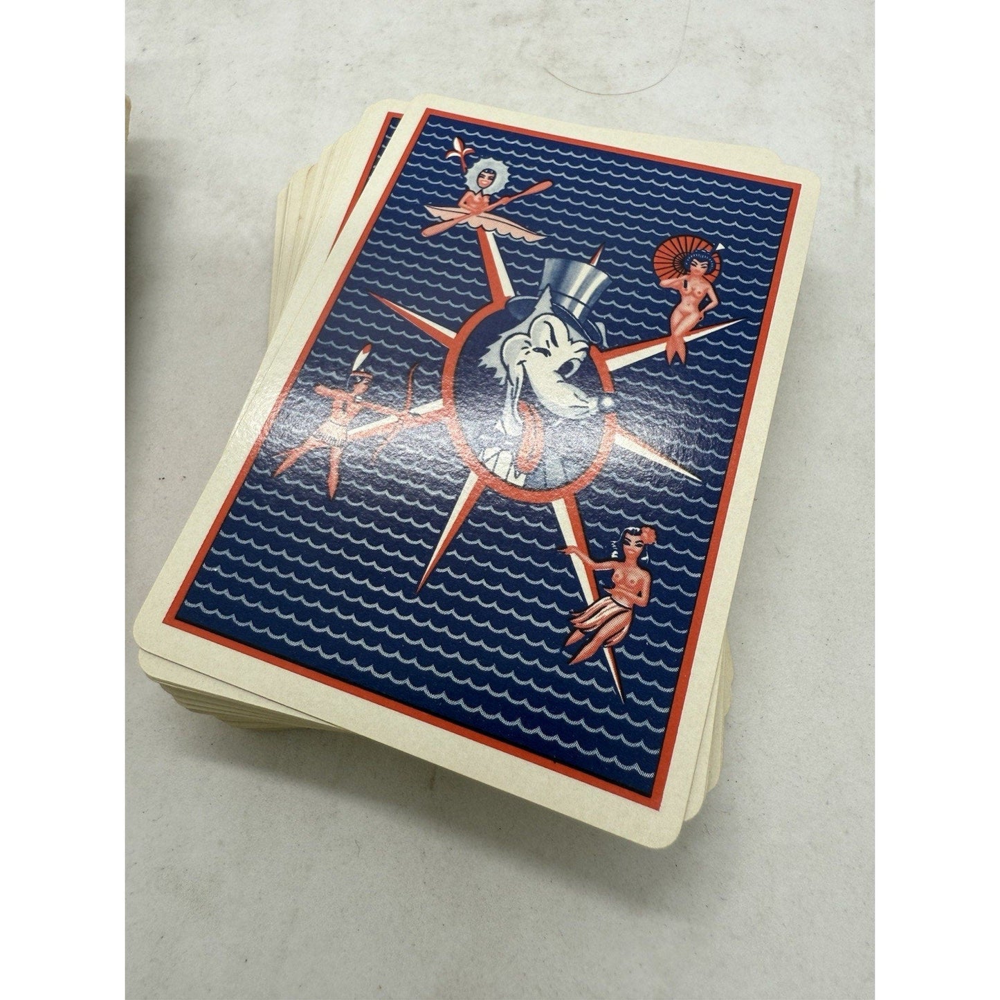 Vintage Models of All Nations Playing Cards Betty White Nude 9 of Hearts Lewd - thriftgoblin