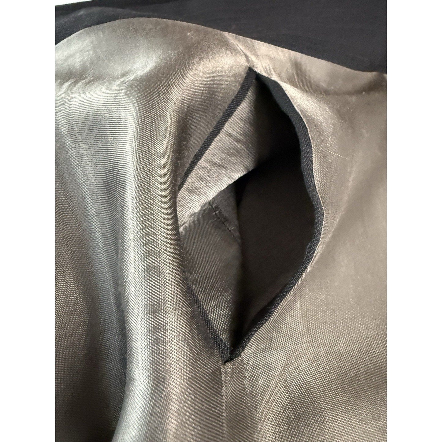 Vintage Monsieur by Givenchy Men’s 42 Long Charcoal Stripe Blazer Jacket Clean - thriftgoblin
