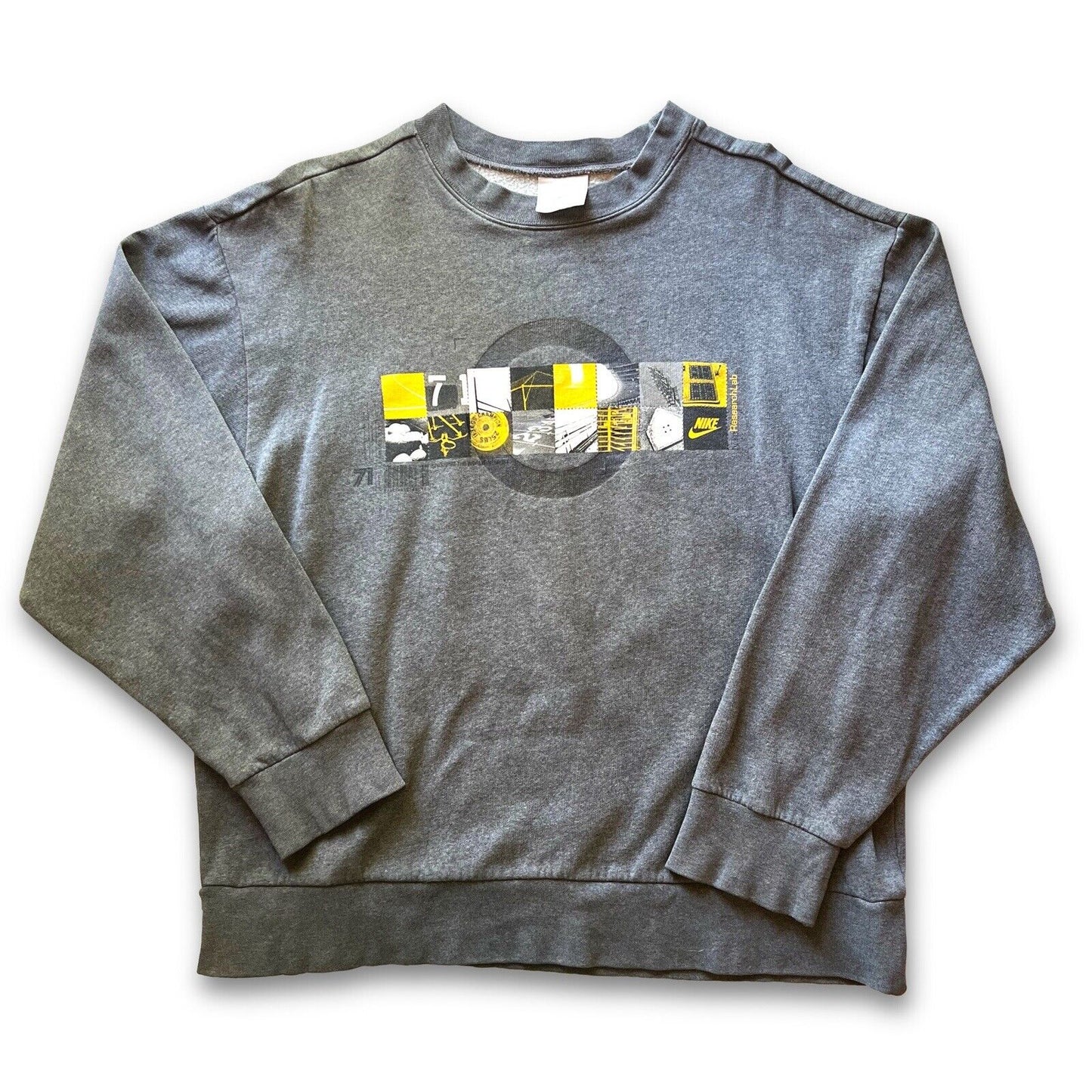 Vintage Nike Sweatshirt Men’s L Pullover Fleece Grey Activewear Y2K - thriftgoblin